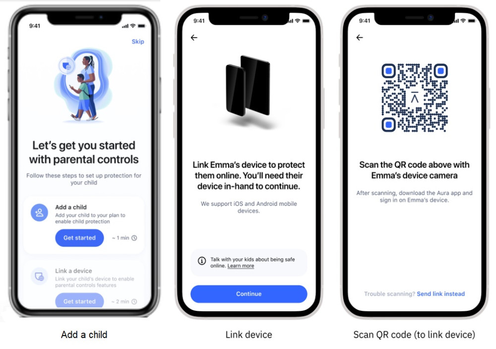How to install Aura parental control app